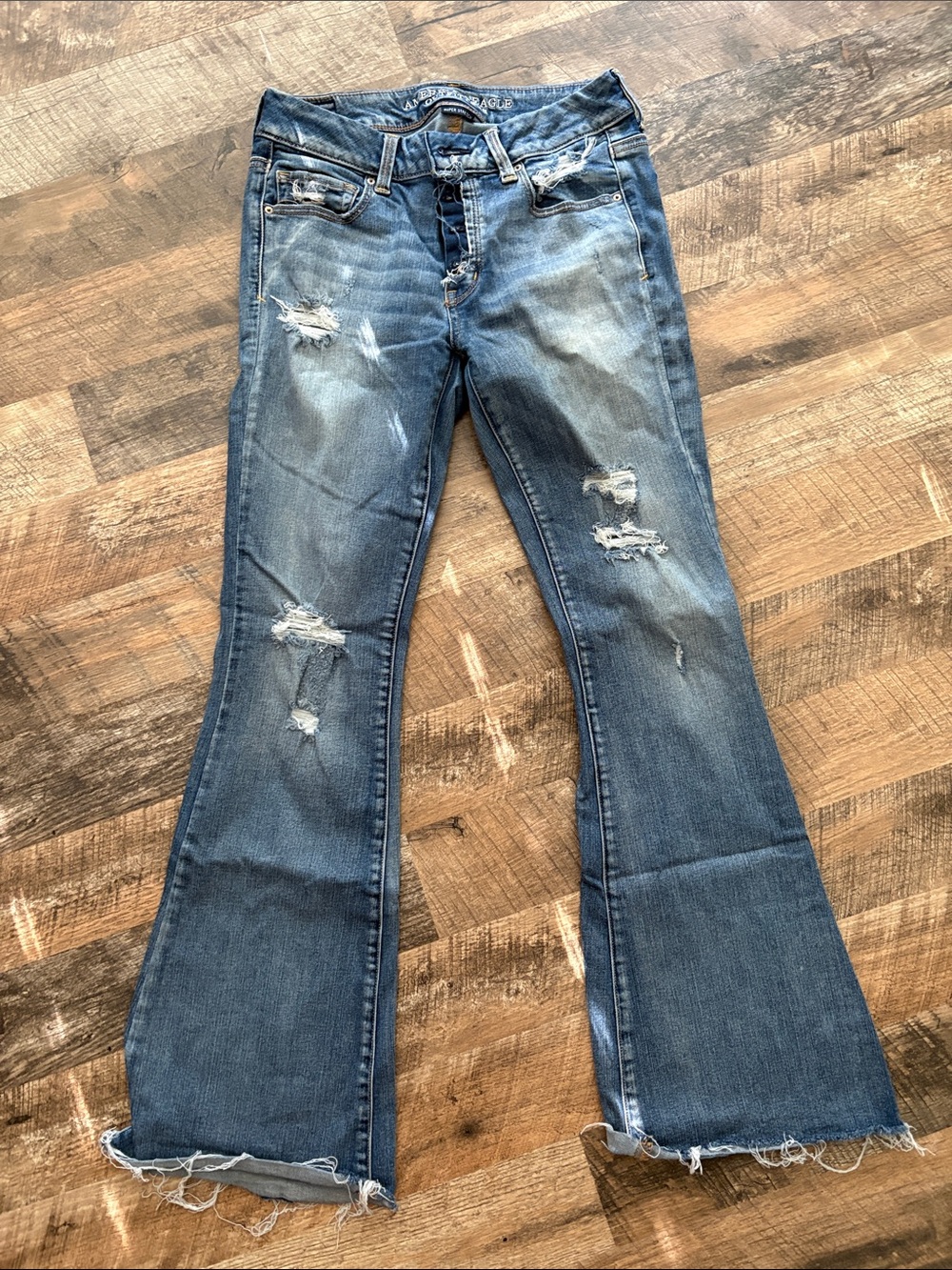 American Eagle Outfitters Distressed Flare Jeans